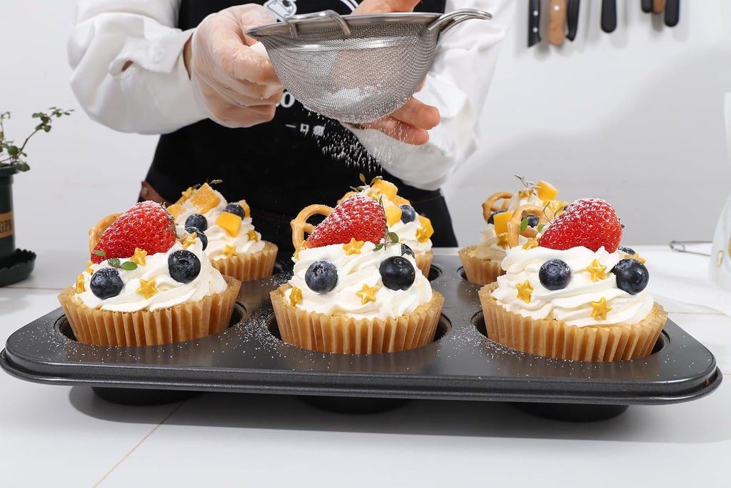 Cupcake Liners & Muffin Liners - JUMBO, NON STICK, THICK Parchment Paper For Baking Muffins - Big Giant Extra Large XL Size, Heavy Duty, Tall Unbleached Natural Brown Cup Cake Holders Wrappers
